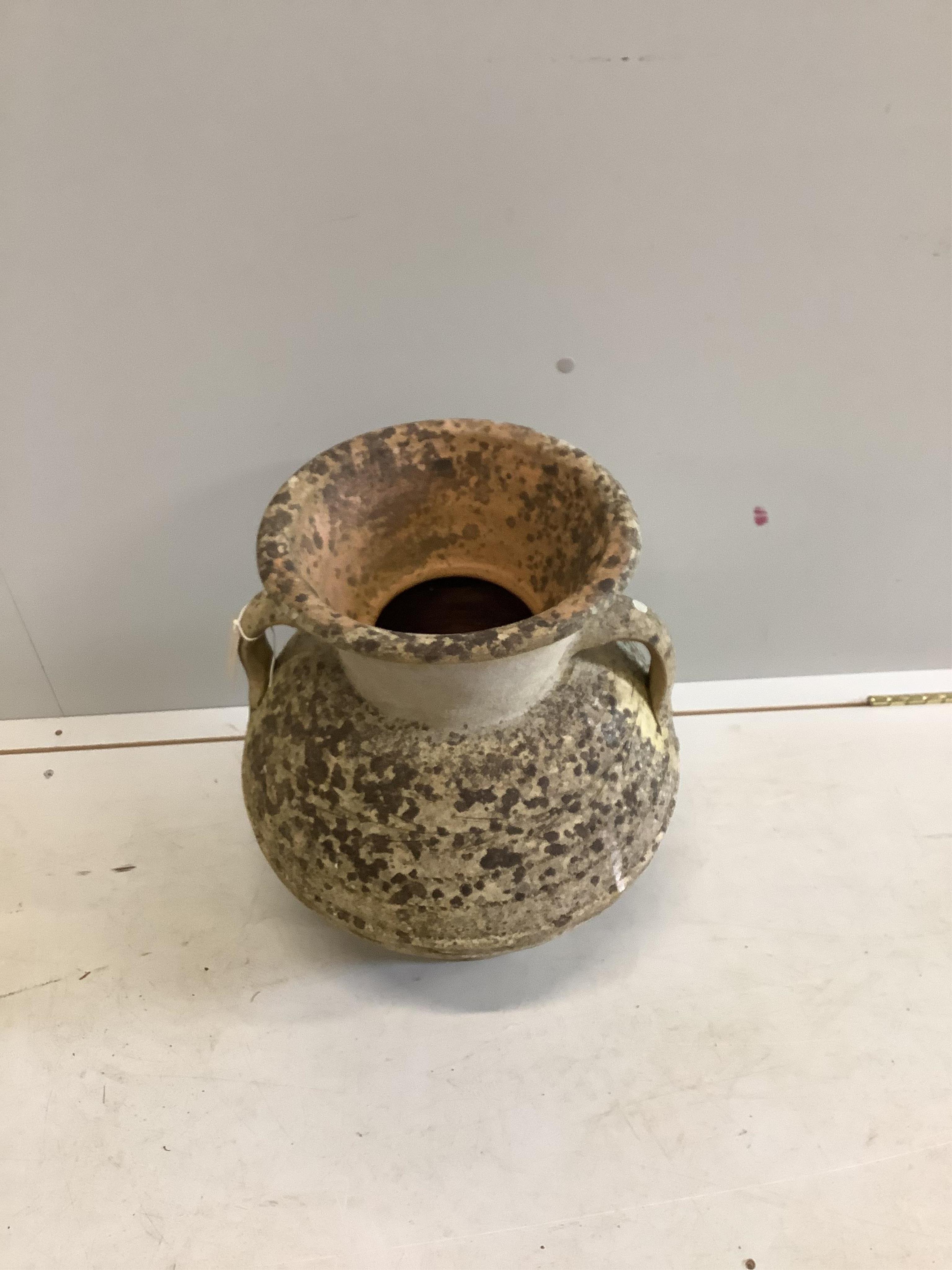 An earthenware amphora, height 48cm. Condition - fair